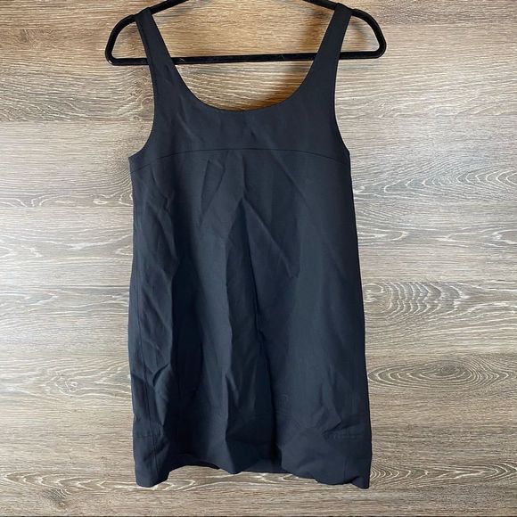 Theory Black button detail wool pleated dress - Picture 6 of 6